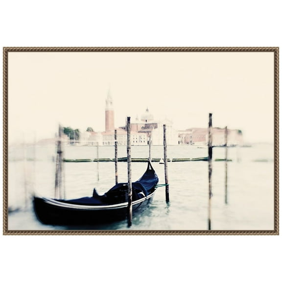 Amanti Art Venice Gondola Framed Canvas Wall Art Print