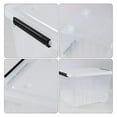 thumbnail image 3 of 50 Quarts Plastic Storage Boxes, Large Clear Bins with Lids and Wheels Set of 4 50qt, 3 of 7
