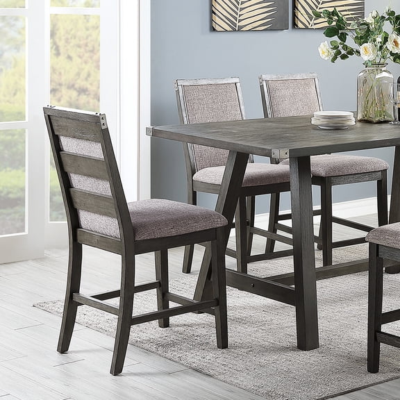 Nmkwnr 2 Pack Upholstered Counter Height Dining Chair Armless Side Chair for Living Room, Dining Room, Gray