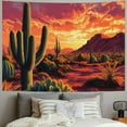 thumbnail image 2 of BCIIG Cactus Sunset Tapestry Wall Hanging Unique Style Graphic Tapestries Home Wall Decor Art for Living Room Bedroom Apartment Farmhouse Dorm 40x30inch, 2 of 6