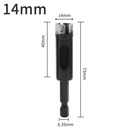 

1PCS Hexagonal Shank Sintered Hole Opener Brazed Diamond Ceramic Tile Drill Bit