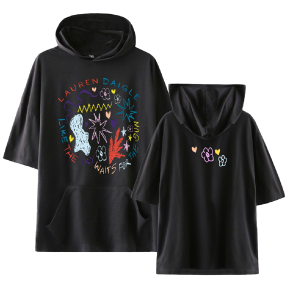 Lauren Daigle Merch Like The Sky Waits For The Sun T-shirt with Hooded Casual Short Sleeve Tee Top for Women Men Summer Wear