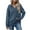 Blue, variant on Women's Long Sleeve Sweatshirt No-Cap V-Neck Solid Color Outfits Basic Fall Clothes Casual Fashion Winter Clothing