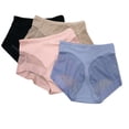 thumbnail image 4 of Braguitas de mujer de cintura media, bragas de malla transparente, ropa interior cómoda de seda de hielo para mujer, talla grande, 4 of 6