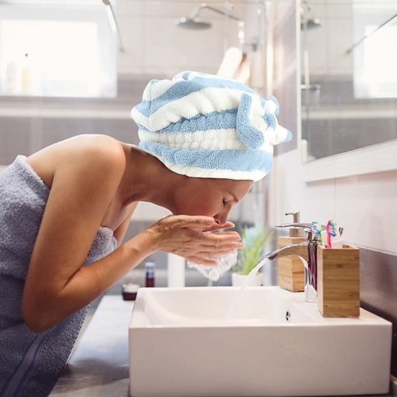 Microfiber Absorbent Hair Drying Cap Quick Dry Head Wrap Towel for Shower Facial and Spa Use