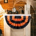 thumbnail image 6 of Xuniizn 2Pcs Bunting Flags Outdoor, 43x24" Halloween Day Scalloped Flag Buntings for Outside Stripe Printed Yard Fence Hanging Use with Canvas Header And Eyelets, Halloween Decorations Indoor/Outdoor, 6 of 7