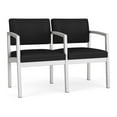 thumbnail image 1 of Fauteuil de Réception en Acier Lenox pour Salle d'Attente 2 Places / Acier Argenté / Noir, 1 of 5