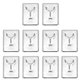 thumbnail image 1 of GOOHOCHY Juego de 10 soportes metálicos para incienso repelente de mosquitos en forma de Y (plateados), 1 of 8