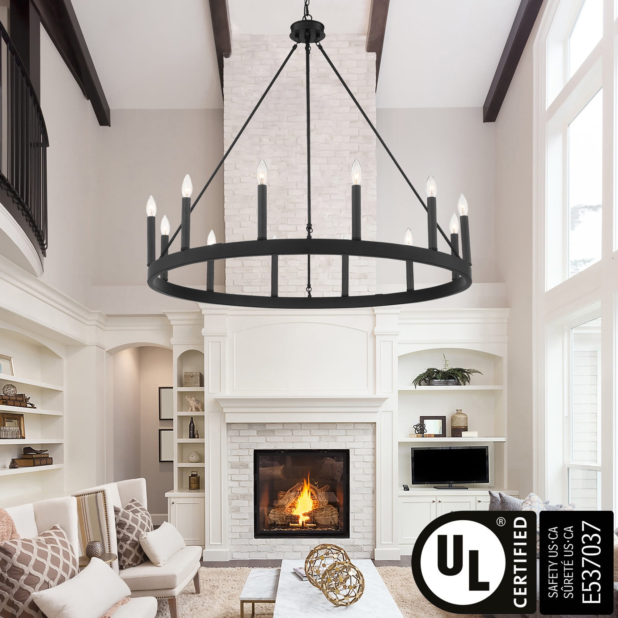 Black wagon wheel chandelier discount