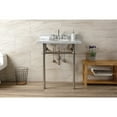 thumbnail image 4 of Kingston Brass KVBH3022M88 Templeton 30-Inch Carrara Marble Console Sink with Brass Legs (8-Inch, 3-Hole) in Carrara Marble White/Brushed Nickel, 4 of 9
