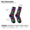 thumbnail image 2 of Fotbe Bright Mushrooms Calcetas Largas con Estampado para Hombre y Mujer – Calcetas de Compresión Transpirables y Elásticas, Viajar y Uso Diario Talla 5-11, 2 of 6