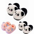thumbnail image 7 of Otqutp Kids Cute Panda Plush House Slippers Toddlers Fuzzy Warm Indoor Slippers Winter Cartoon Non-slip Slide Slippers for Boys Girls, 7 of 7
