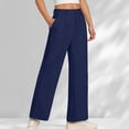 thumbnail image 5 of XIYON Girls Uniform Pants Kids Stretchy Straight Leg Pants Elastic Waist with Pockets School Preppy Clothes Back to School 11-12 Years, 5 of 6