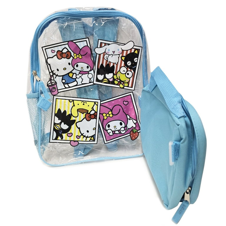 15" Hello Kitty & Friends Clear Backpack W/Lunch - Blue 15" Hello Kitty & Friends Clear Backpack W/Lunch - Blue