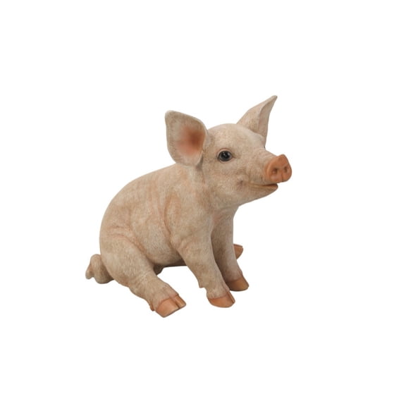 Hi-Line Gifts 13" Sitting Pig Outdoor Garden Statue