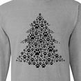thumbnail image 4 of Inktastic Furry Christmas Tree As Pawprints Long Sleeve T-Shirt, 4 of 5