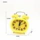 thumbnail image 5 of Reloj despertador analógico de doble campana amarilla, sin tictac, novedoso reloj despertador de cuarzo silencioso, reloj despertador analógico de 3 pulgadas, funciona con pilas, para viajes, 5 of 5