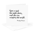 thumbnail image 5 of 3drose, Give a Girl the Right Shoes and She Can Conquer the World, 12 Greeting Cards with Envelopes, 5 of 7