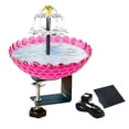 thumbnail image 2 of Uklsqma Outdoor Solar Bird Bath Fountain for Backyard Garden Courtyard, Metal Basin with Solar Panel Power Cord, Mini Flowing Water Feature, 1 Piece, 2 of 5