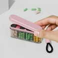 thumbnail image 5 of Uminens Travel Pill Organizer Box, Pocket Daily Medication Holder Dispenser 4 Grid, 5 of 6