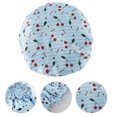 thumbnail image 3 of Unique Bargains 1 Pc Women Double Layer Small Cherry Shower Cap Blue, 3 of 3