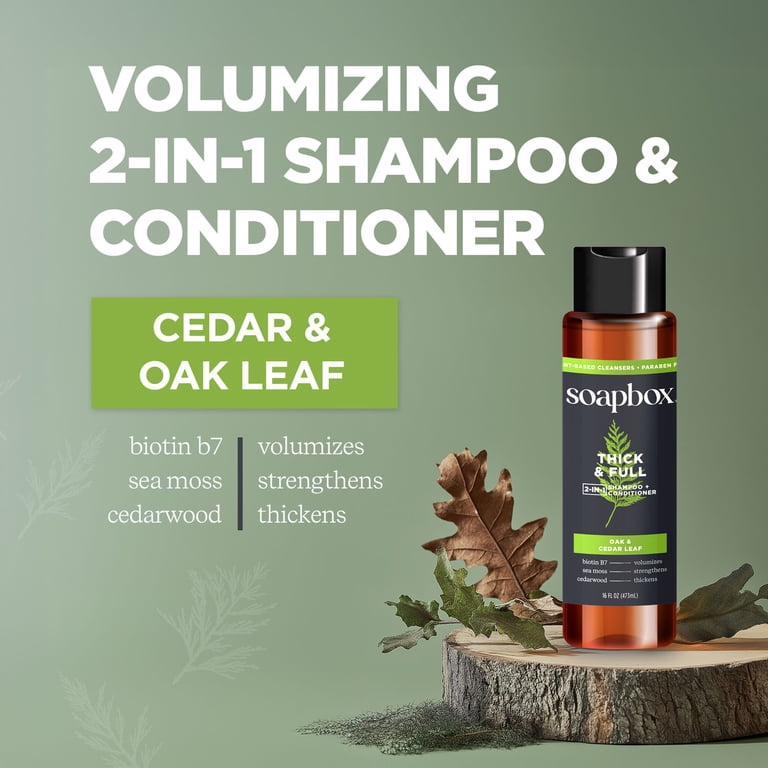 Soapbox Men's Thick and Full 2-in-1 Shampoo and Conditioner 16 fl