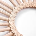 thumbnail image 5 of Rattan Mirror, Sun Shape, Round Decorative Wall Mirror, Natural Rattan, Nordic Ethnic Style for Hanging Bathroom or Hallway, Without Mirror, 5 of 5