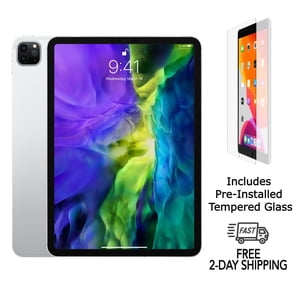 Rénovés Apple iPad Pro 11" (2022) A2759 128GB Argent Wifi seulement avec verre trempé pré-isolé
