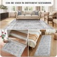 thumbnail image 5 of RUGKING 6x9 Rugs for Living Room Bedroom Floral Rug Indoor Non-Slip Washable Area Rug Grey,Non Slip, 5 of 8
