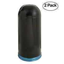 Witt Industries 415DTBK-R Steel 15-Gallon Standard Open Top Indoor Recycling Receptacle with Galvanized Liner, Legend "Recycle", Round, 15" Diameter x 35" Height, Black (Set of 2)