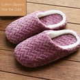 thumbnail image 6 of Lovskoo 2024 Fuzzy Slippers for Women and Men Mute Home Indoor Slippers for Couple Non-Slip Warm Fluffy Cotton Slippers Purple, 6 of 9