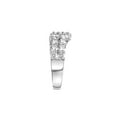 thumbnail image 3 of 2 Carat DEW Moissanite Sterling Silver Two-Row Chevron Anniversary Band, 3 of 4