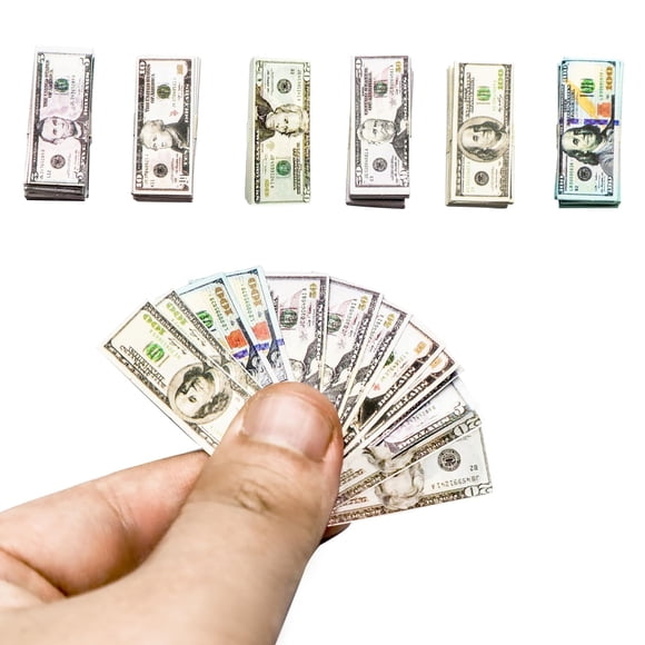 550PCS Miniature Scene Model 100 Dollar Bills for Dollhouse 1:12 Dollar Bills for Dollhouse Accessories
