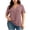 Purple, variant on Lopecy-Sta Plus Size Tops for Women Summer V Neck Short Sleeve Tee Shirts Henley Button Casual Loose Fit Blouse Summer Fshion Tunics