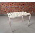 thumbnail image 4 of F. Corriveau International Ristorante 38" x 27" Outdoor Patio Table – Aluminum with Umbrella Hole, Greige, 4 of 4