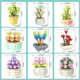 thumbnail image 1 of Juego de bloques de construcción NQ serie de plantas suculentas para decoración del hogar y oficina, 1 of 1