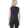 thumbnail image 6 of Made by Olivia Women's Fully Lined 4 Button V-Neck Economy Dressy Suit Vest Waistcoat, 6 of 6