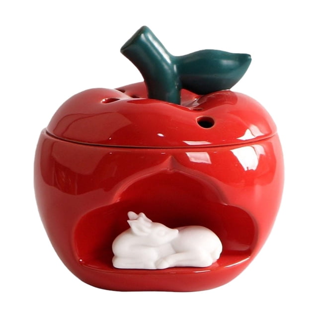 Quemador de incienso, regalo, delicado soporte para conos de incienso, oficina, hogar. Rojo