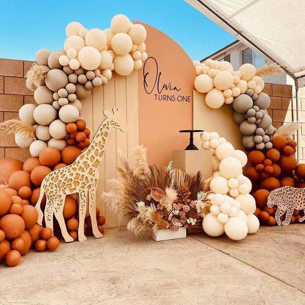 YANSION Balloon Arch Kit, Retro Orange Balloon Garland Kit with Retro Orange Blush Latex Balloons and Double-Stuffed Party Balloon Arches for Birthday Wedding Party Baby Shower Decoration