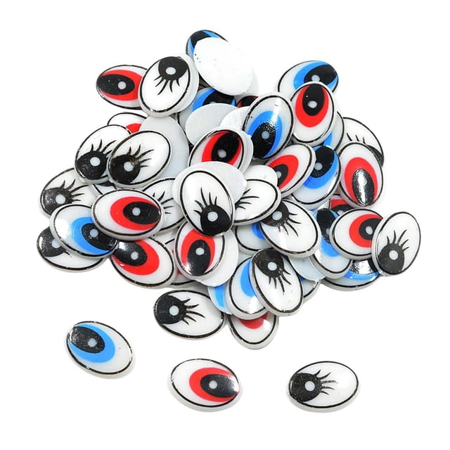 60 Uds Ojos de dibujos de plástico para juguetes muñecas de dibujos animados Sunnimix