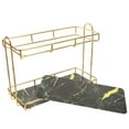 thumbnail image 5 of WHAMVOX Black Carbon Steel 2 Tier Bathroom Organizer for Home Use Strong and Durable Countertop Storage Shelf, 5 of 8