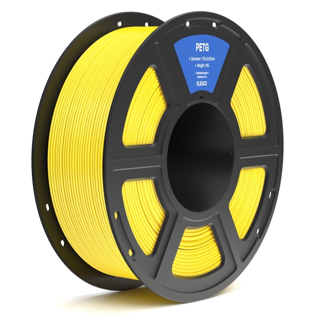 Filamento para impresora 3D ELEGOO PETG de 1,75 mm, color amarillo, 1 kg