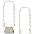 thumbnail image 1 of 2 cadenas para bolso de 40 cm (16 pulgadas) con cuentas de perlas de imitación de 10 mm, correa para bolso, asas cortas de repuesto para bolsos con cierres giratorios., 1 of 9