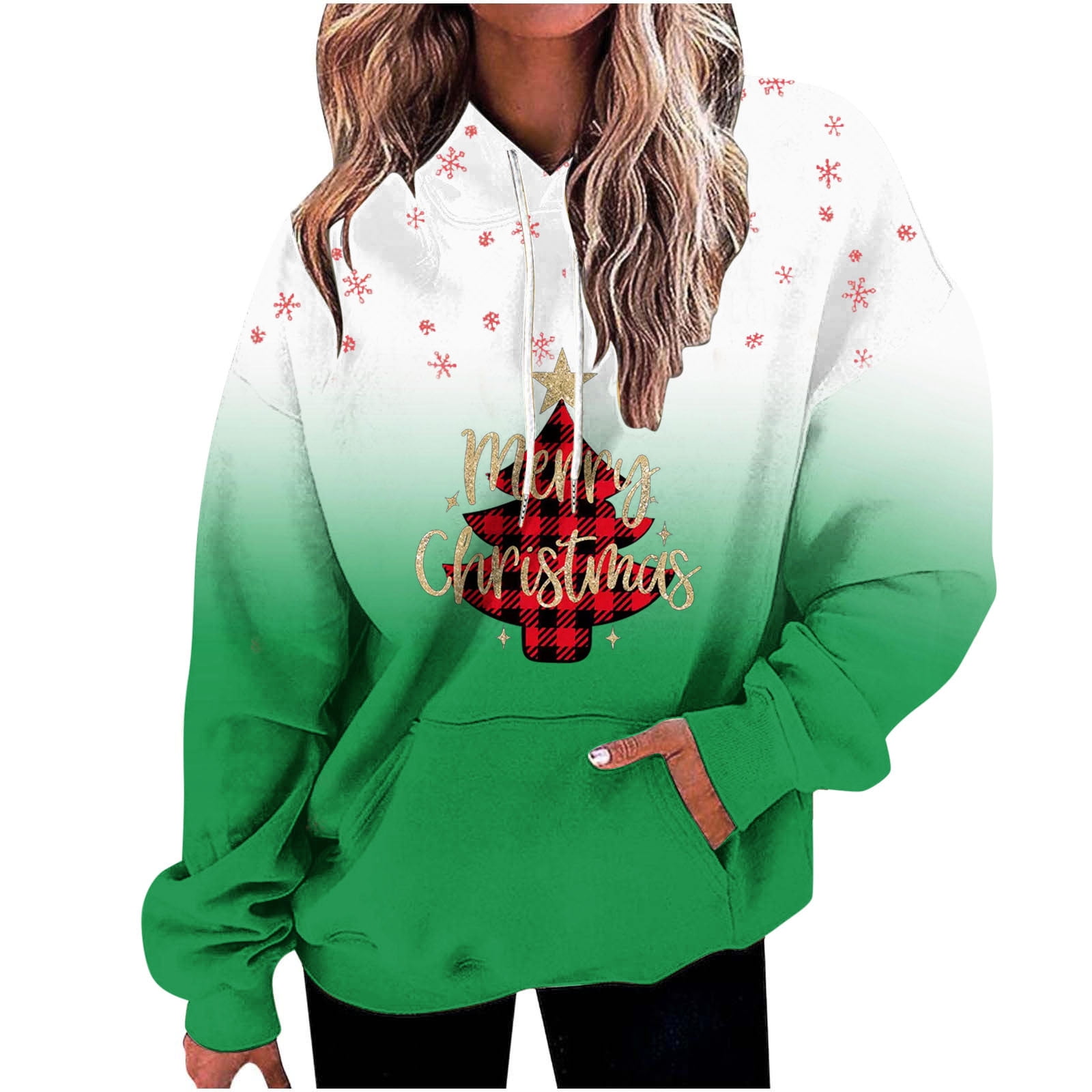 Jacenvly Womens Sweatshirts Graphic Clearance Long Sleeve