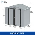thumbnail image 6 of Uforic 6 Ft x 4 Ft Outdoor Tool Shed with Air Vents & Lockable Doors for Bikes & Tools, White, 6 of 6