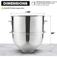 thumbnail image 3 of Vollum 140-Quart Commercial Stainless Steel Mixing Bowl for Hobart Mixer - Hobart Equivalent, 3 of 5