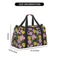 thumbnail image 3 of Honeii Colorful Roses Print Gym Bag,Carry on Weekender Overnight Bag, Travel Duffel Bags, Personal Item Travel Bag,Tote Bag,Workout Dance Bag, 3 of 7