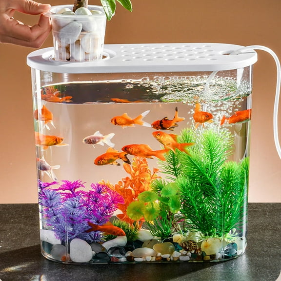 ELAYARD Goldfish Tank Small Tank Aquarium Home Decoration 1Pack