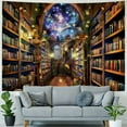 thumbnail image 4 of BCIIG  Mysterious Bookshelf Tapestry Galaxy Space Library Tapestry Fantasy Landscape Tapestry Vintage Aesthetic Tapestry Book Decoration Tapestry Wall Hanging Decor for Bedroom Home Painting, 4 of 6