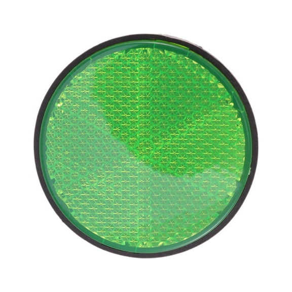 Hemoton 2 Pcs Plastic Round Reflective Warning Reflector Fits for Car Motorcycle Motor Bikes Bicycles ATV Dirt Bike (Green)